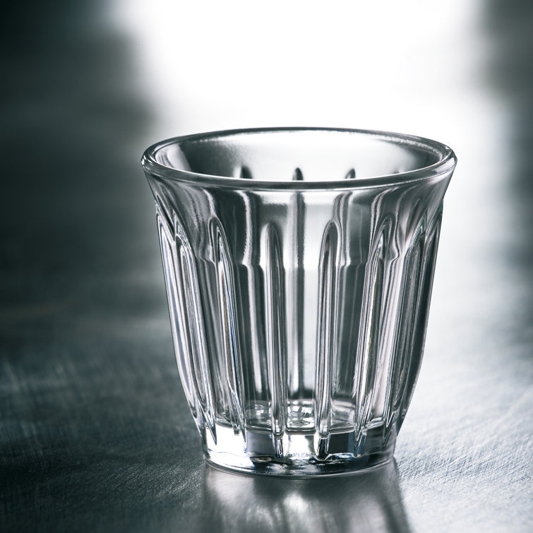 3.5oz Clear Ribbed Glass Espresso Cup Set of 6