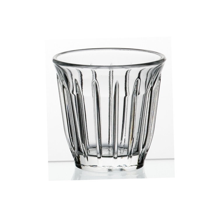 3.5oz Clear Ribbed Glass Espresso Cup Set of 6