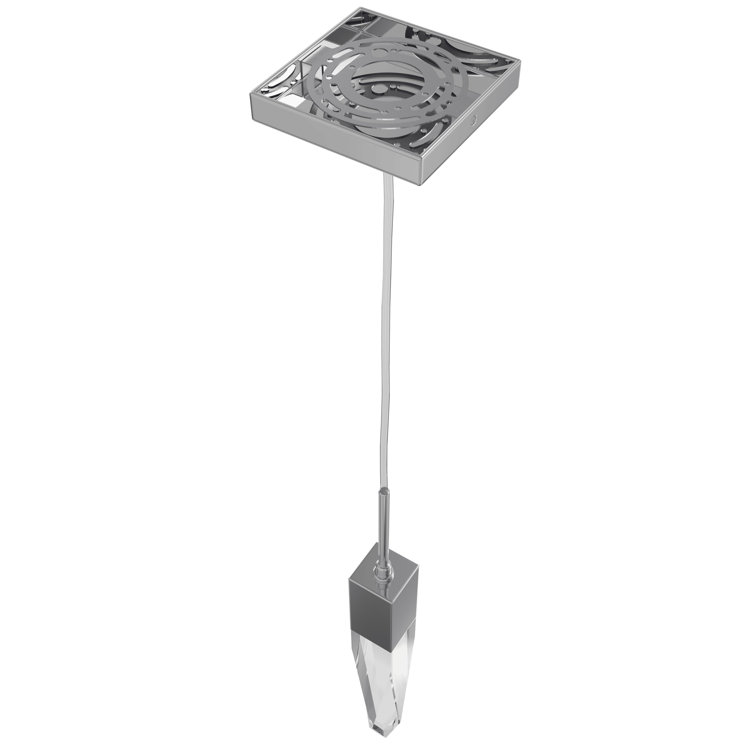 Aspen Mini 17" LED Crystal Pendant in Polished Chrome