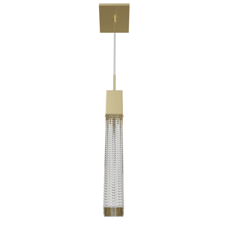Boa 5'' Polished Nickel & Glass LED Pendant Light