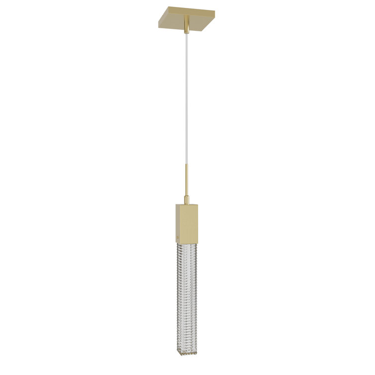 Boa 5'' Polished Nickel & Glass LED Pendant Light