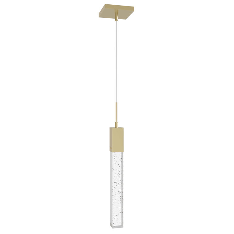 Glacier Mini Crystal Bubble LED Pendant in Brushed Brass
