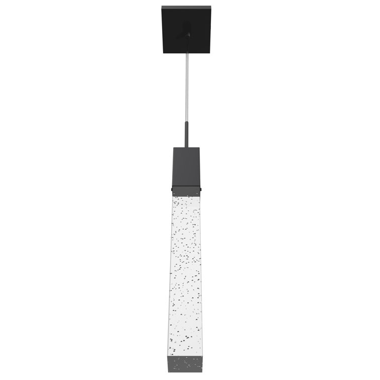 Matte Black Crystal Mini LED Pendant Light