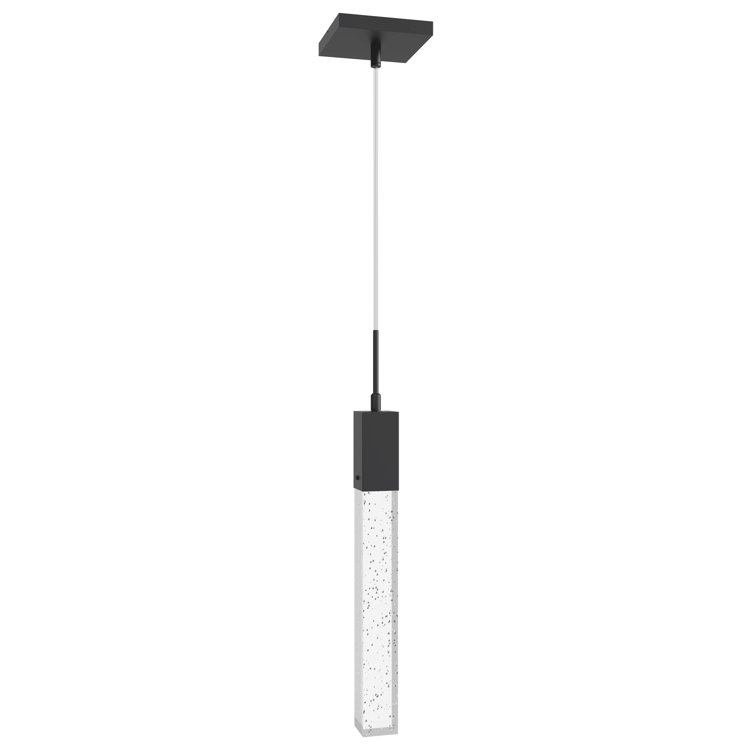 Matte Black Crystal Mini LED Pendant Light