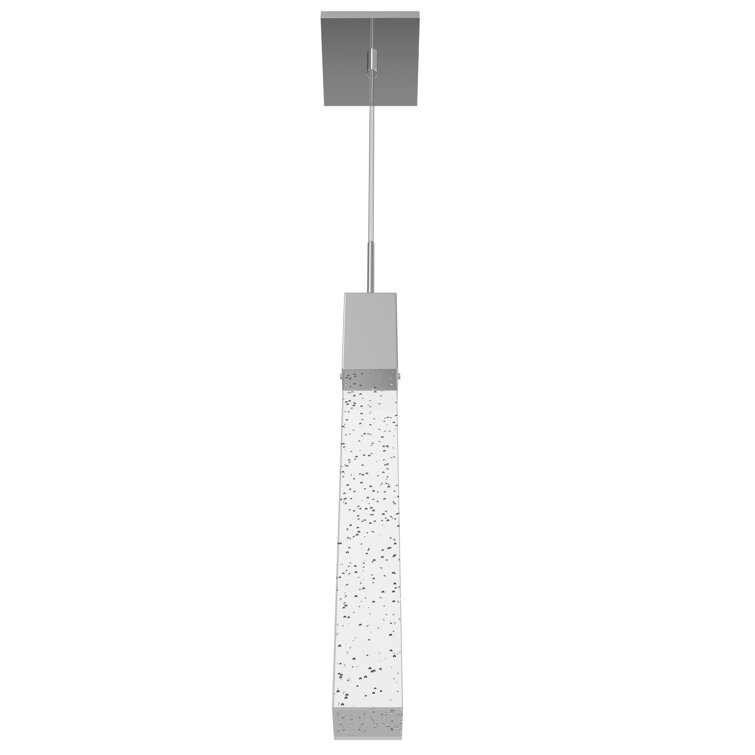 Elegant Mini Crystal Prism Pendant in Polished Chrome