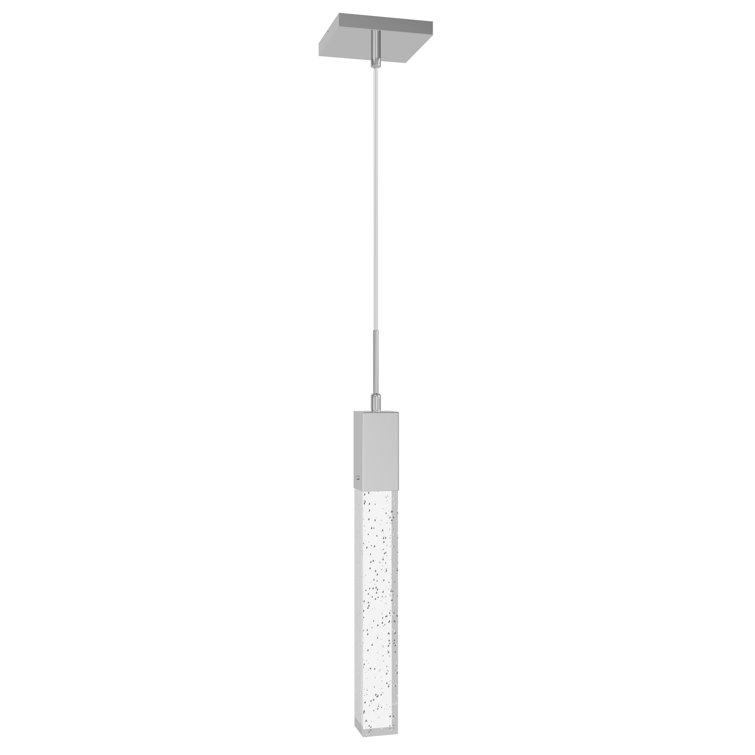 Elegant Mini Crystal Prism Pendant in Polished Chrome