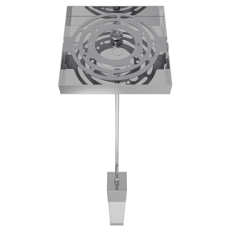 Elegant Mini Crystal Prism Pendant in Polished Chrome