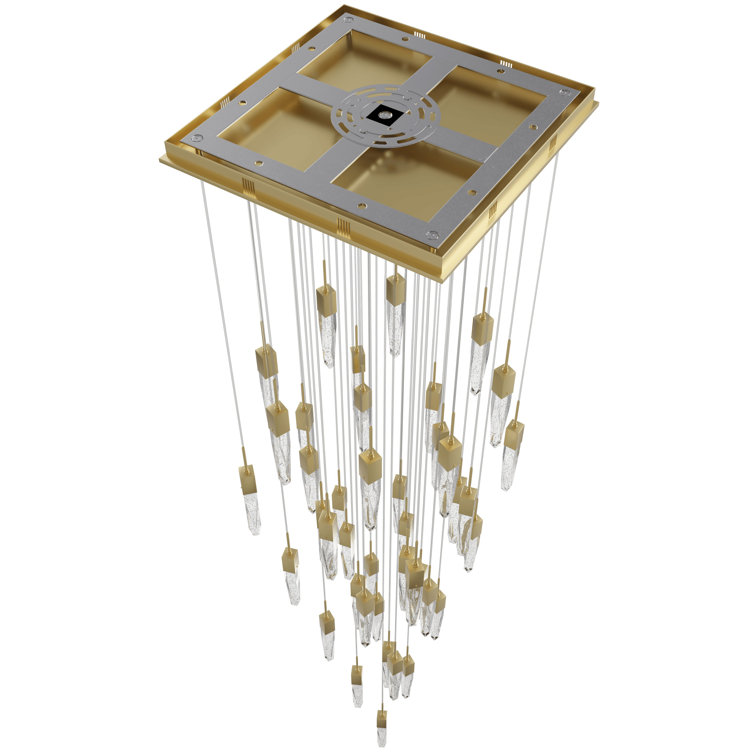 Aspen 41-Light Crystal LED Chandelier in Polished Nickel