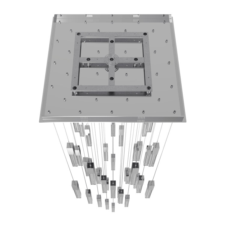Boa 41-Light Polished Chrome Glass Cluster Pendant