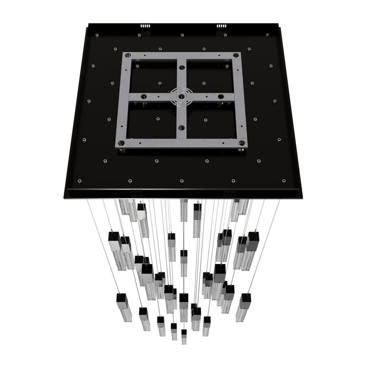 Dark Bronze 41-Light Glass Cluster Pendant Chandelier
