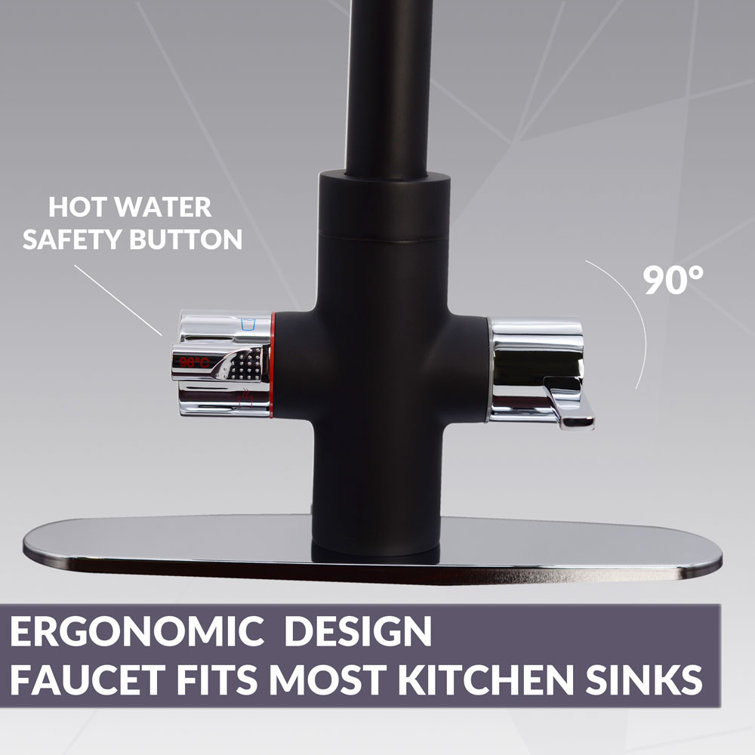 49'' White Farmhouse Double Bowl Kitchen Sink with Stainless Steel Faucet