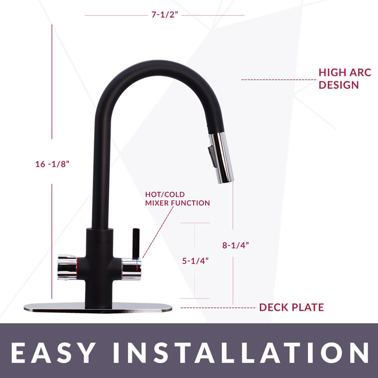 49'' White Farmhouse Double Bowl Kitchen Sink with Stainless Steel Faucet