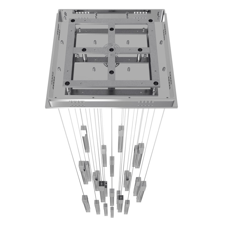 Boa Square 25-Light Cluster Pendant in Polished Chrome