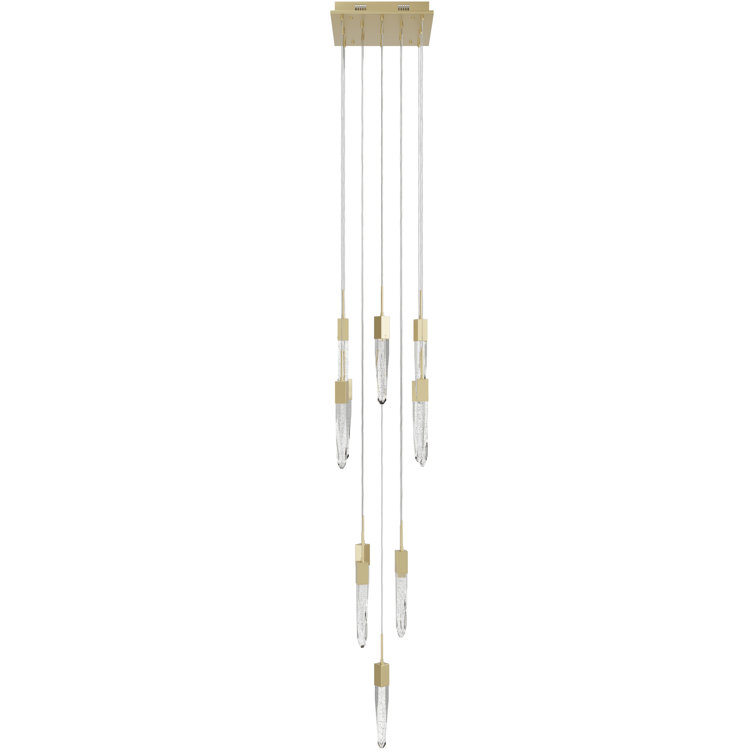 Aspen 13-Light Crystal LED Tiered Chandelier in Polished Nickel