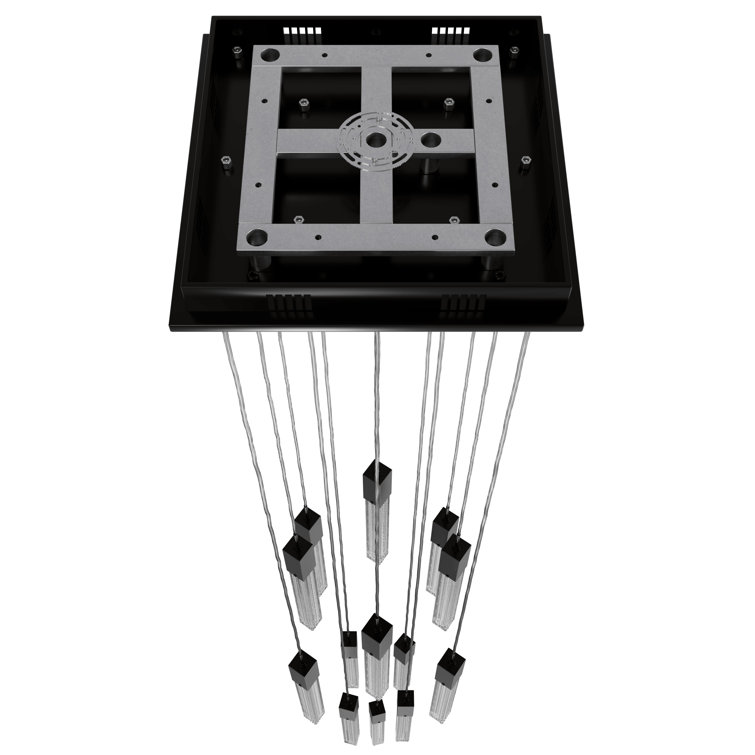Boa 13-Light Dark Bronze Glass Cluster Pendant