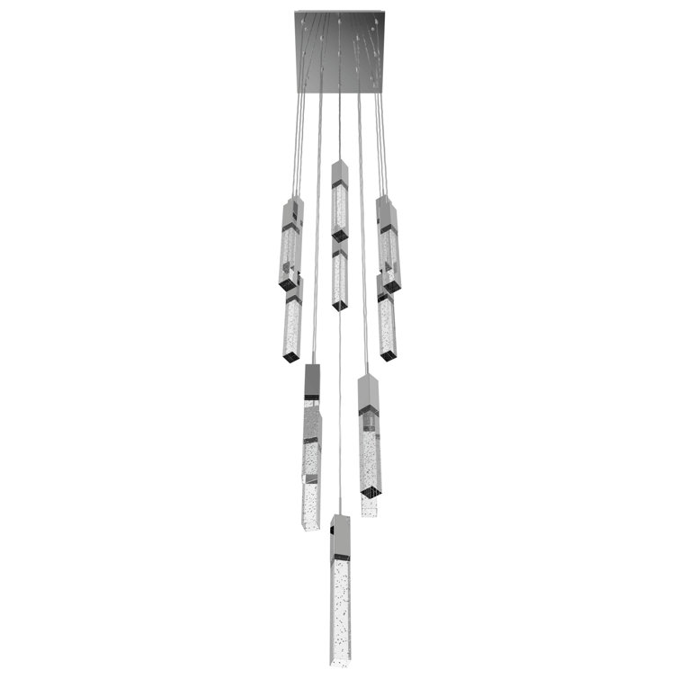 Glacier Avenue Chrome 13-Light LED Crystal Pendant