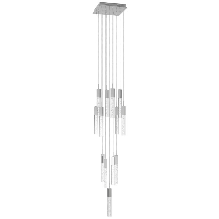 Glacier Avenue Chrome 13-Light LED Crystal Pendant