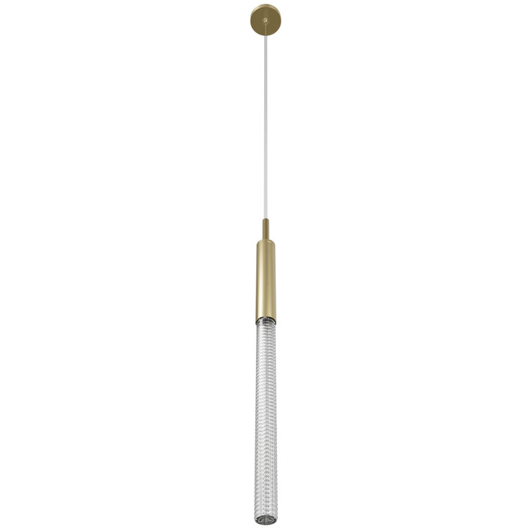 Boa 5'' Polished Nickel & Glass LED Pendant Light