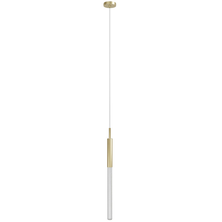Boa 5'' Polished Nickel & Glass LED Pendant Light
