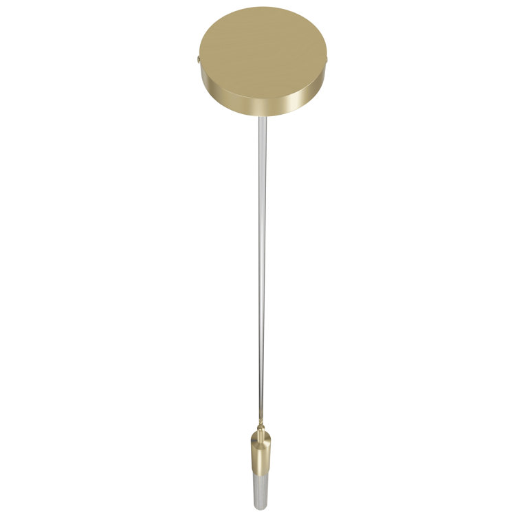 Boa 5'' Polished Nickel & Glass LED Pendant Light