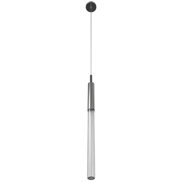 Boa Slim Polished Nickel LED Glass Pendant Light