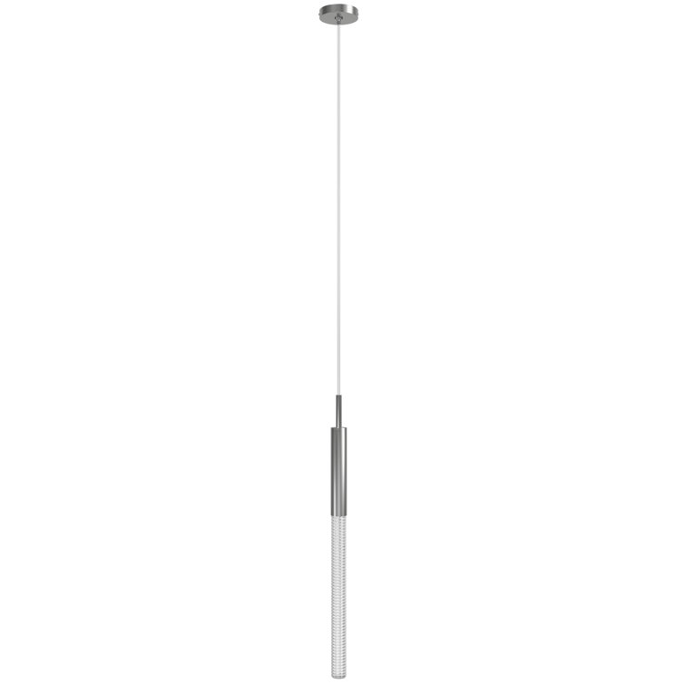 Boa Slim Polished Nickel LED Glass Pendant Light