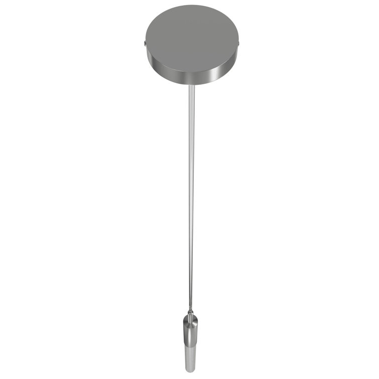 Boa Slim Polished Nickel LED Glass Pendant Light