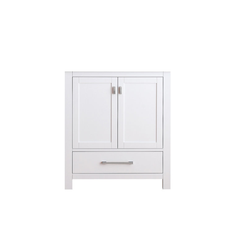 Modero 30'' White Poplar Wood Bathroom Vanity Base