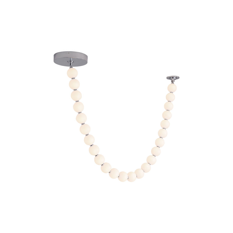 Akoya 83" Chrome LED Pendant Light with Frosted Beads