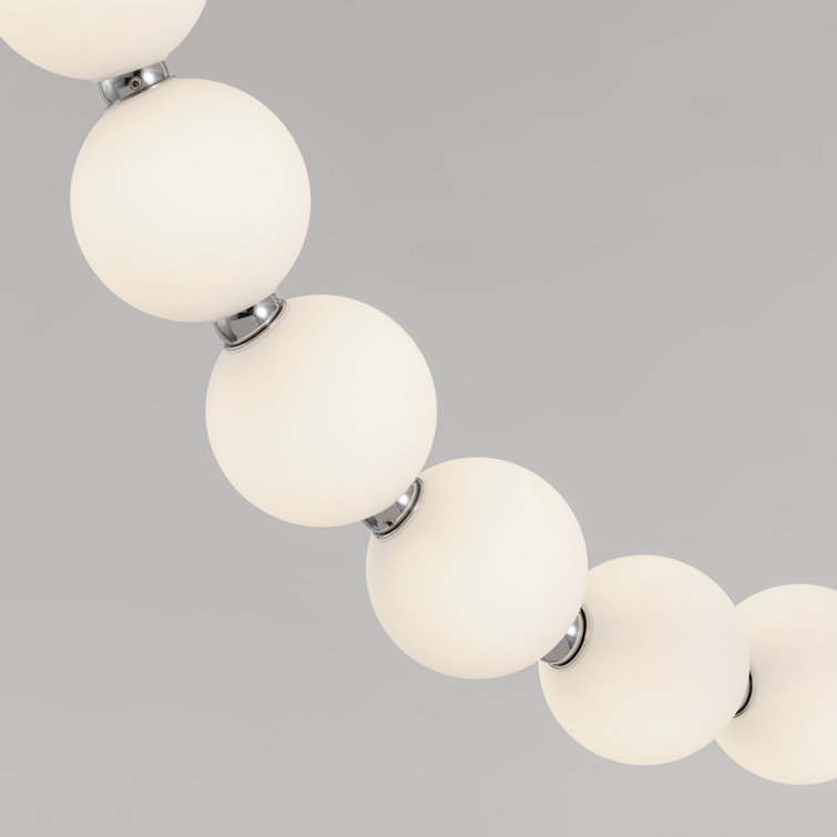 Akoya 62" Frosted Chrome LED Pendant Light