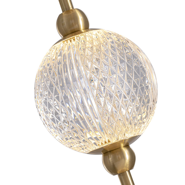 Marni Gold Brass Dimmable LED Bath Sconce