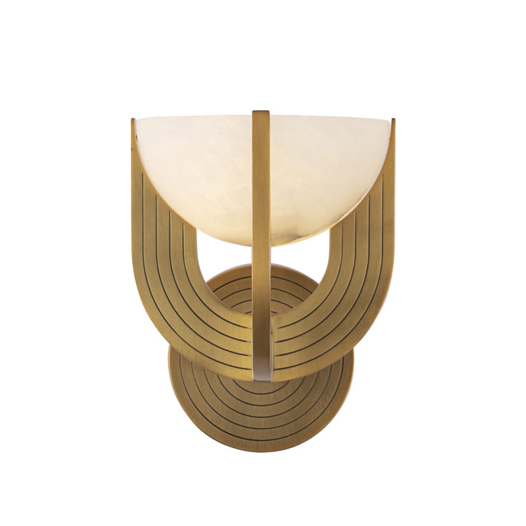 Colette Vintage Brass Art Deco Wall Vanity Light