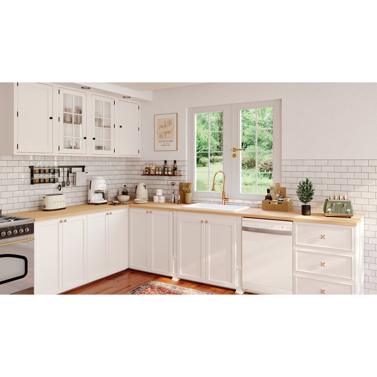 White Fireclay 32" Single Bowl Undermount Kitchen Sink