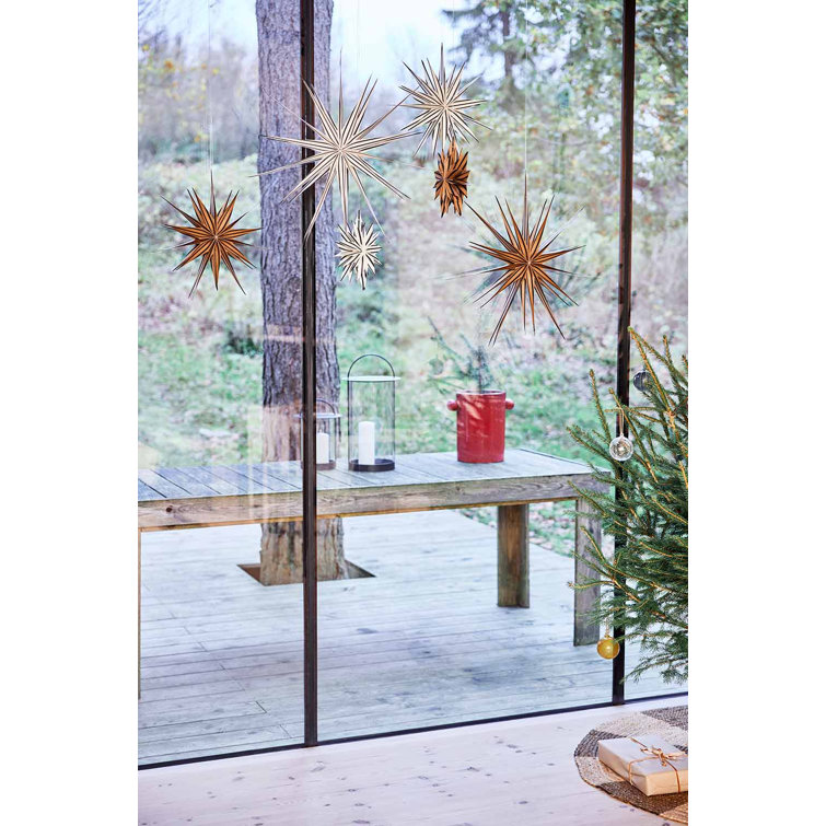 Brown and Black Paper Christmas Star Decoration