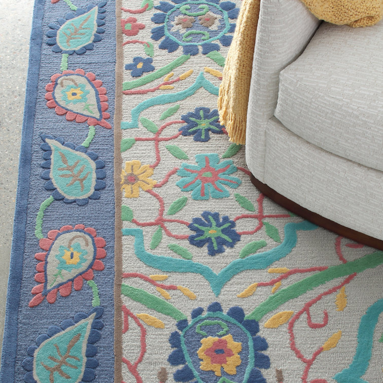 Brittany Hand-Tufted Multicolor Wool Runner Rug 2'6" x 5'