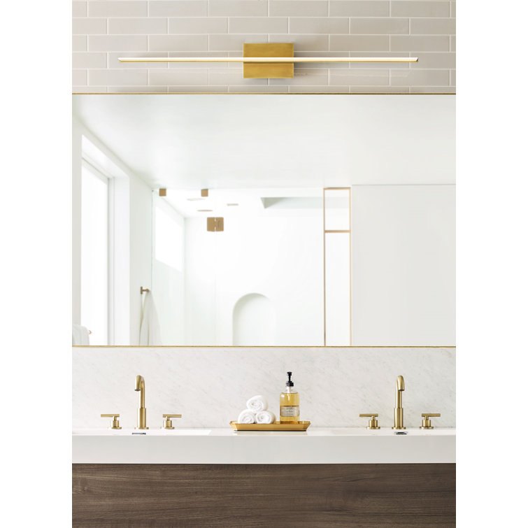 Sleek Nightshade Black LED Bath Bar with Dimmable Acrylic Shade