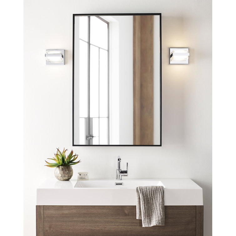 Kamden Natural Brass 1-Light LED Wall Sconce with Glass Shade