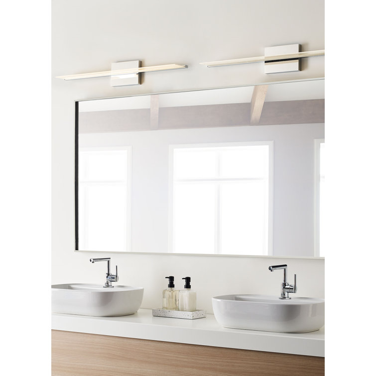 Modern Brass and Acrylic Dimmable LED Vanity Light