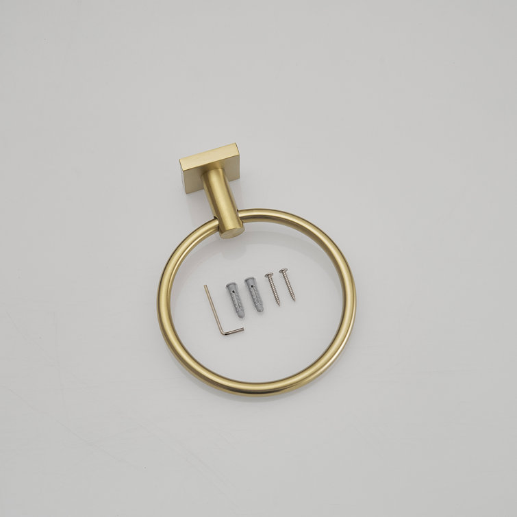 Brushed Gold 5-Piece Stainless Steel Bathroom Hardware Set