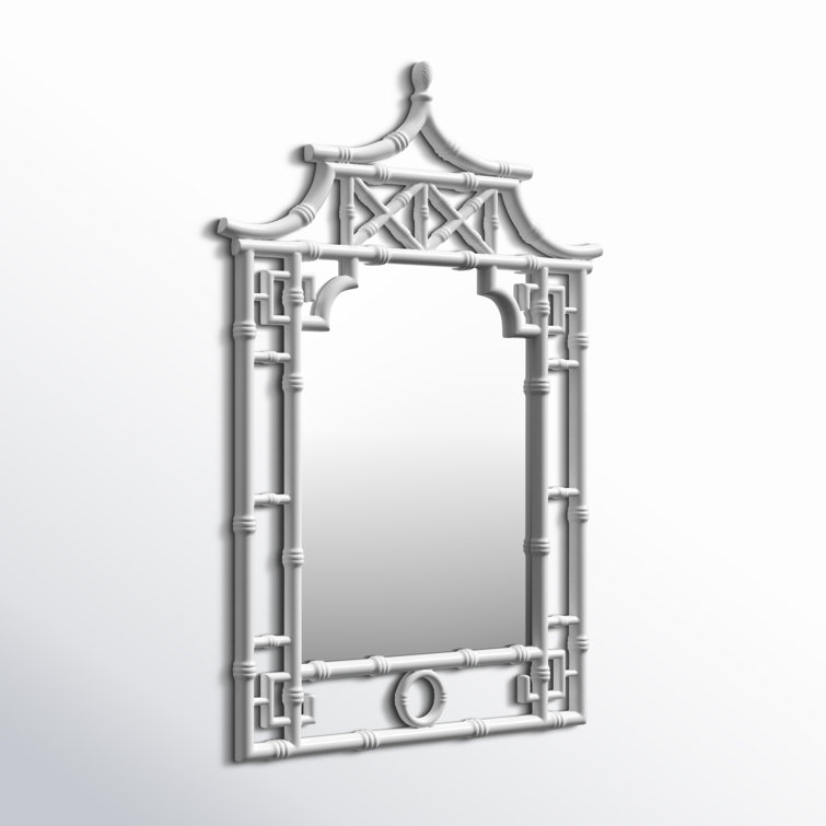 Glossy White Rectangular Polyurethane Wall Mirror
