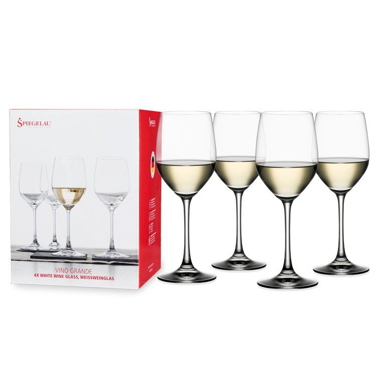 Spiegelau 12oz Lead-Free Crystal White Wine Glass Set