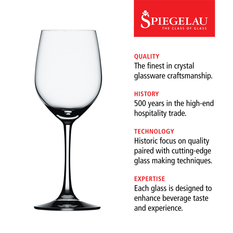Spiegelau 12oz Lead-Free Crystal White Wine Glass Set