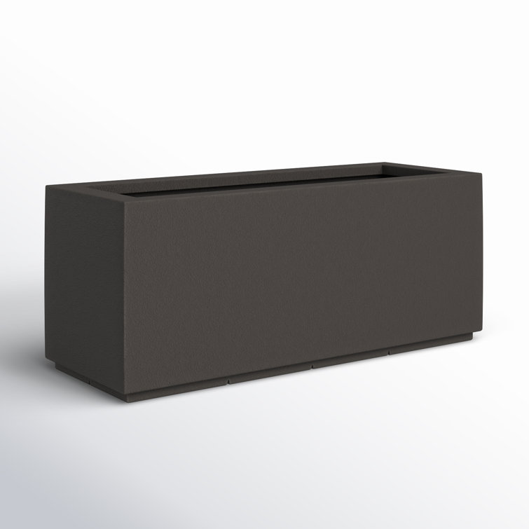 Slate Gray Tall Lightweight Outdoor Polymer Planter Box