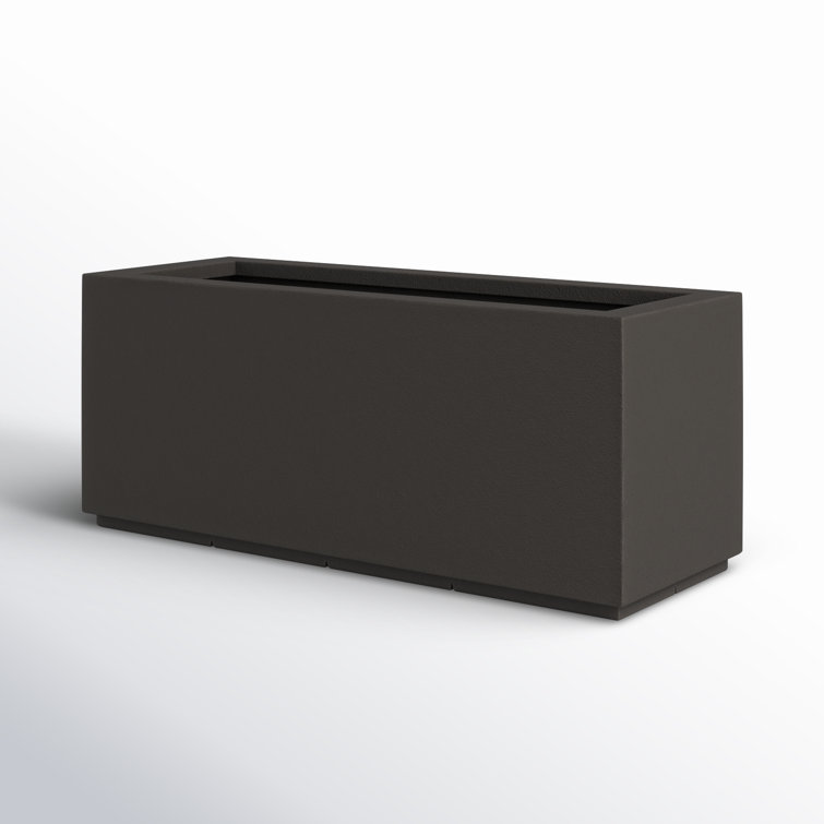Slate Gray Tall Lightweight Outdoor Polymer Planter Box