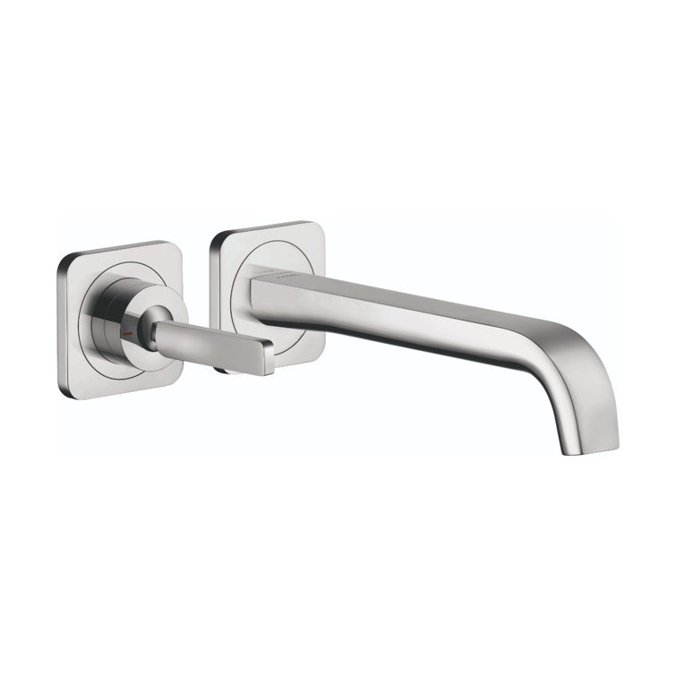 Chrome Wall Mounted Single-Handle Bathroom Faucet
