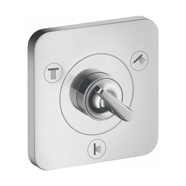 Modern Black Wall-Mounted Lever Shower Trim