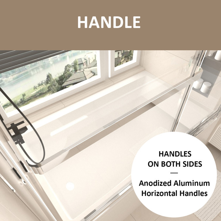 59'' Chrome Framed Sliding Tub Door with Clear Glass