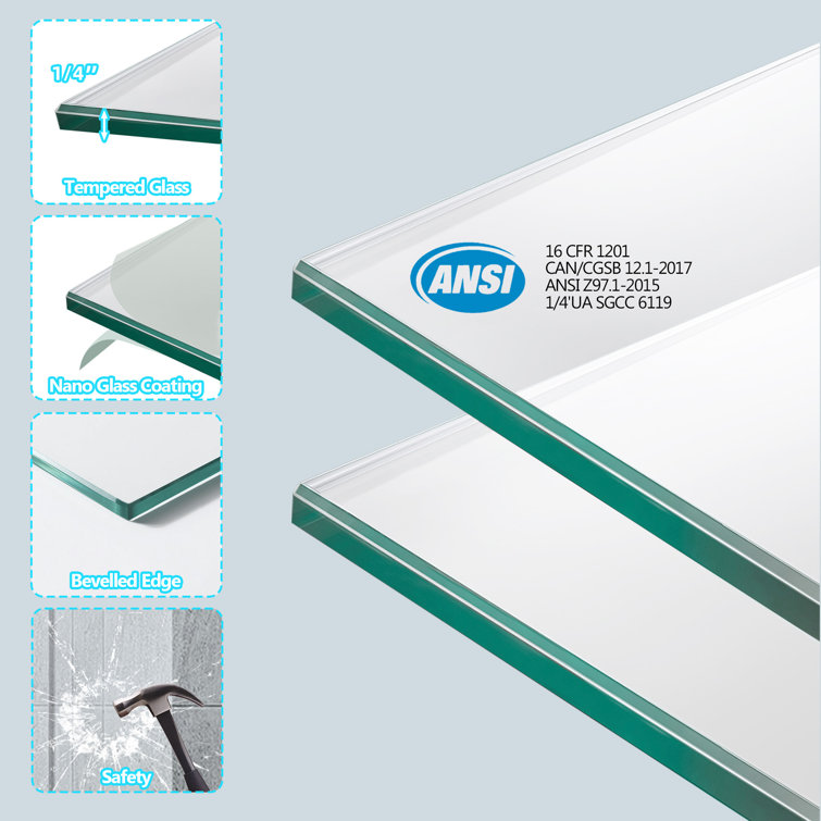 Chrome Frameless Pivot Shower Door with Clear Glass