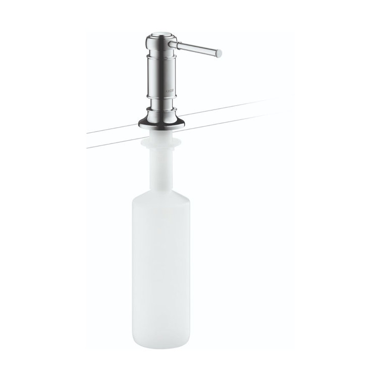 European Modern Steel Optik Soap Dispenser for Bath and Kitchen
