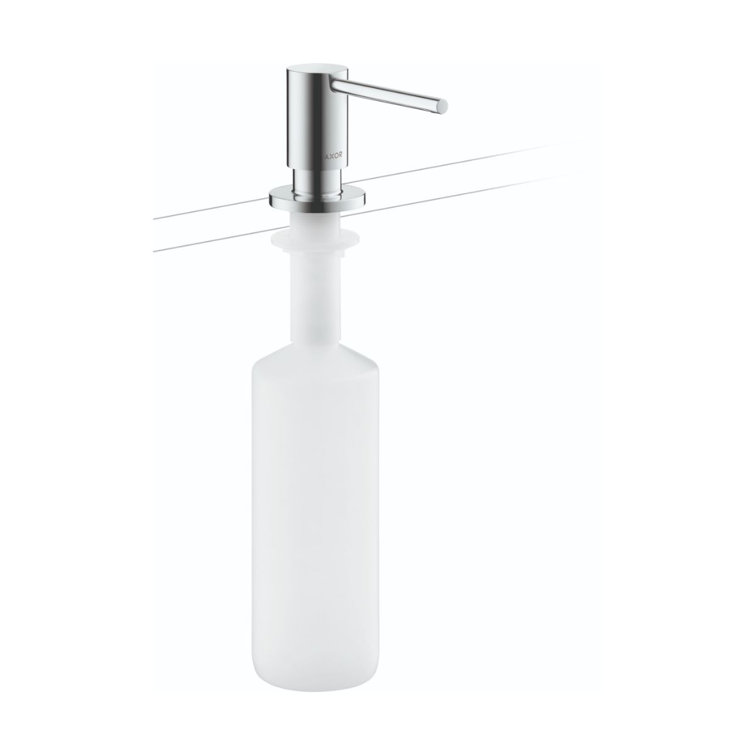 Chrome Transitional Steel Soap Dispenser with Ergonomic Handle